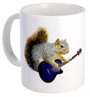 squirrel guitar mug