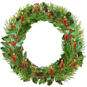 red candles wreath