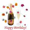 champagne happy birthday