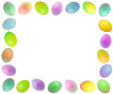 colored eggs border