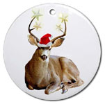 christmas stag ornament at cafepress