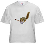 squirrel with banjo shirt at cafepress