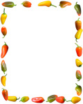 Little red peppers border from www.catsclips.com