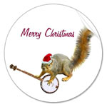 christmas banjo squirrel sticker