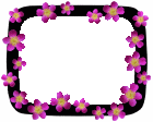 black frame with pink roses animated border