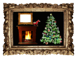 fireplace christmas tree frame