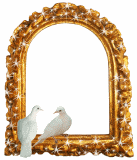 gold frame glitter doves animated border
