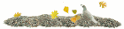 quail in fall leaves animated gif
