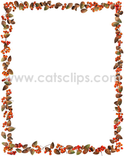 Acorns and Berries border from www.catsclips.com