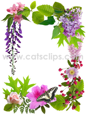 april flowers border