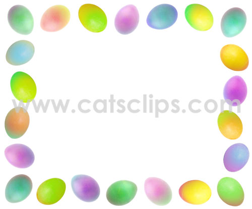 colored Easter eggs border