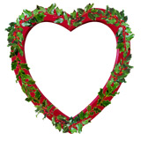 holly heart border