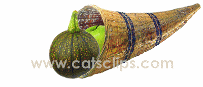 squirrel in cornucopia animated GIF