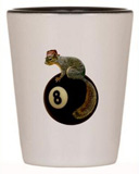 squirrel on 8 ball shotglass